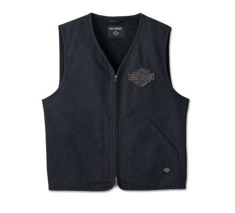 VEST-WOVEN,BLACK