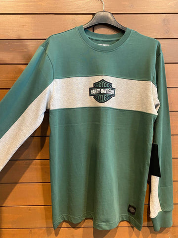 TEE-KNIT, GREEN COLORBLOCK